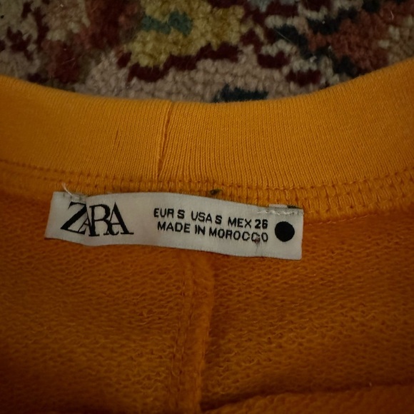 Zara Ruffle Tiered Layered Long Sleeve Crop Top Orange Women’s Small Sweater - Picture 5 of 11